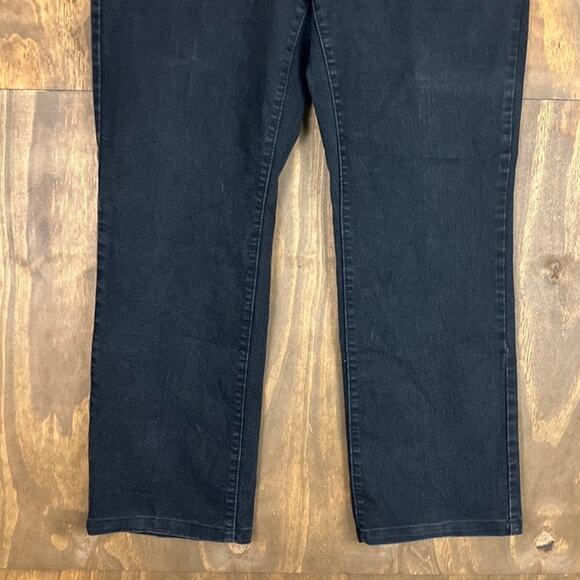 Levis 505 Womens Jeans Black Denim High Rise Straight Leg Stretch 14 - Picture 3 of 11